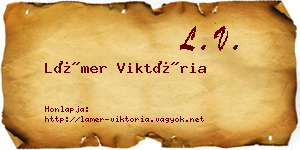 Lámer Viktória névjegykártya